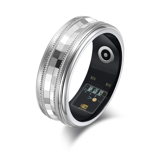 Titanium Smart Ring with Magnetic Charging & Motion Tracking