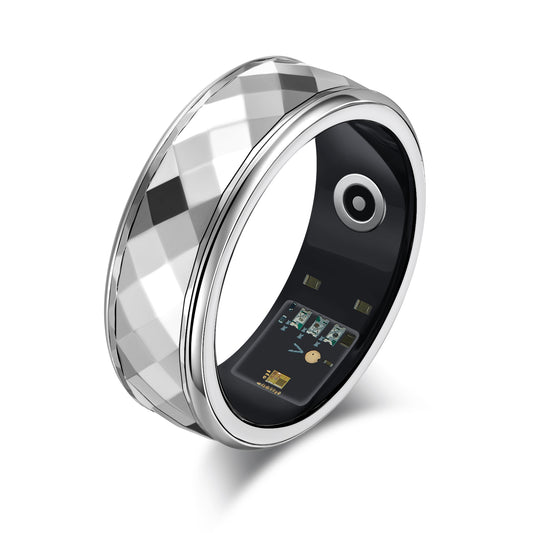 Titanium Wellness Smart Ring with Blood Oxygen & Heart Rate Sensors