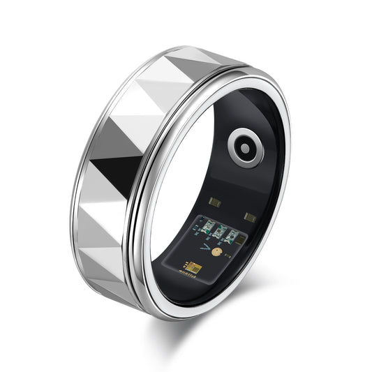 Titanium Health Tracking Smart Ring with Motion Sensor & Temp Monitor