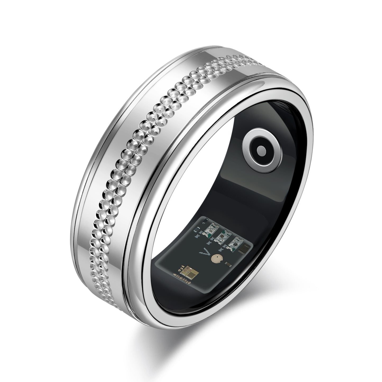 Advanced Titanium Smart Ring with Fitness & Health Sensors