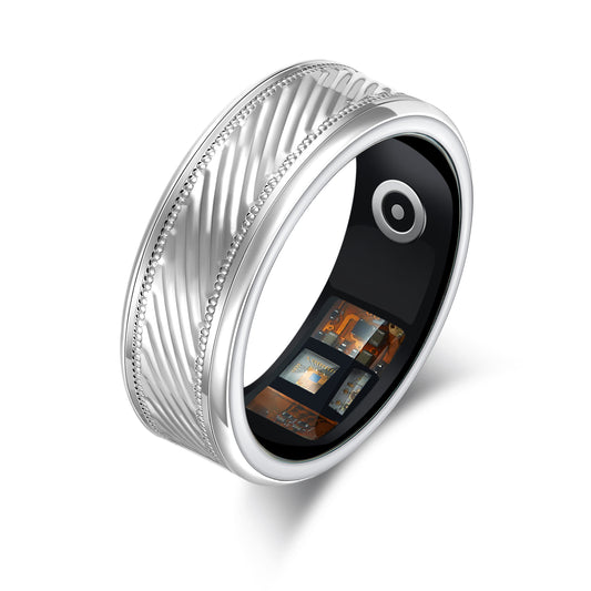 Advanced Titanium Smart Ring with Fitness & Health Sensors