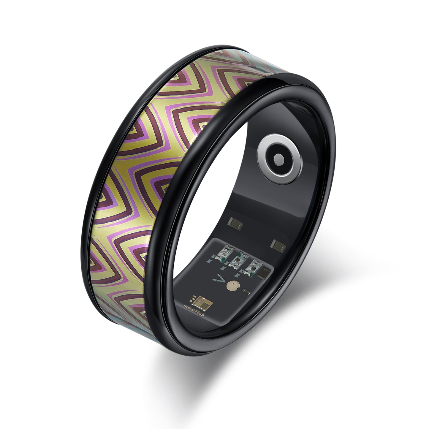 Durable Titanium Smart Ring with Temp Sensor & Fitness Tracking