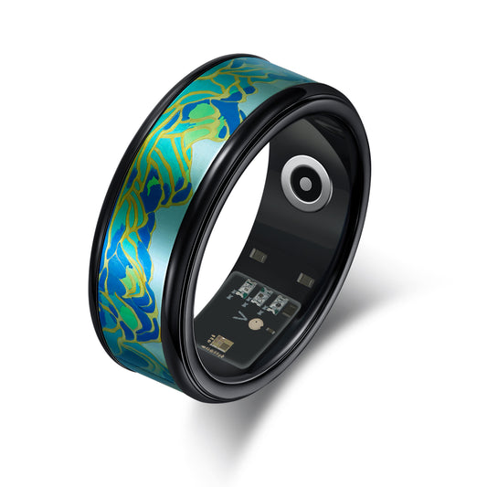 Titanium Smart Ring for Real-Time Heart Rate & Oxygen Monitoring