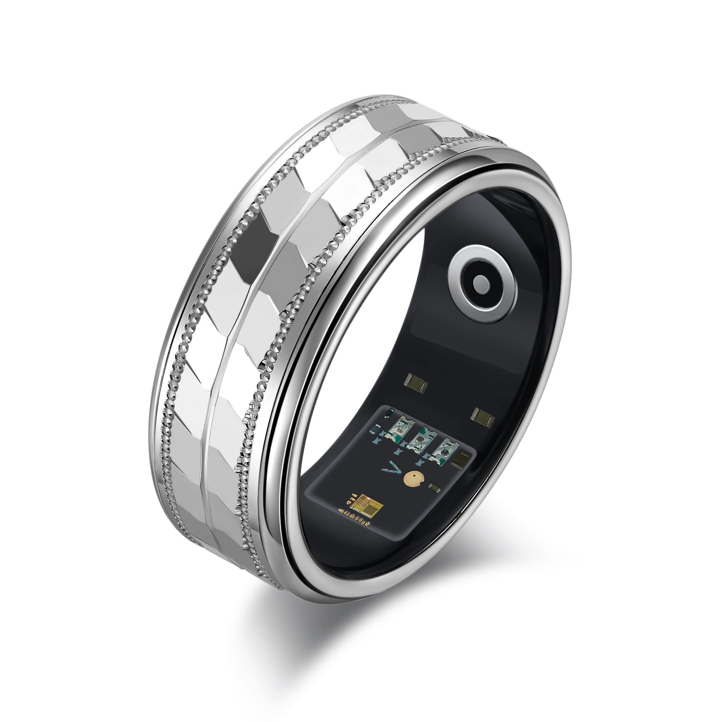 IP68 Waterproof Silver Smart Ring for iOS & Android Compatibility